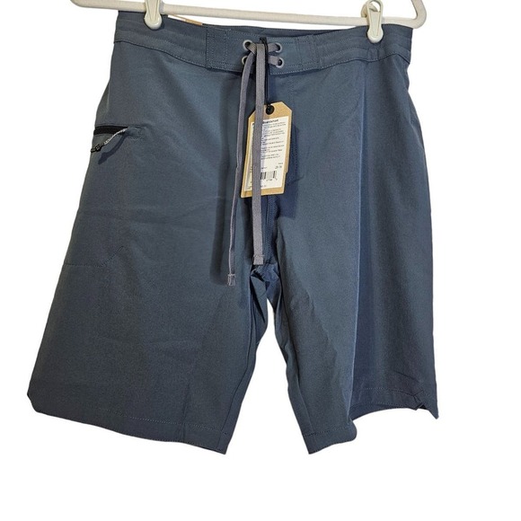NEW Prana 28 Fenton Boardshort Blue Gray Swim Trunk Surf Gorpcore Hike 9"